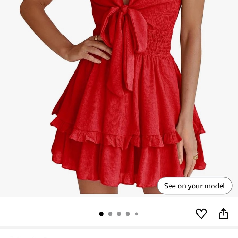 Red Tiered Mini Dress
